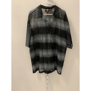 Shanu Amanu Shirt Men's XL Gray Mesh Statue Of Liberty/ Twin Towers New York Y2K